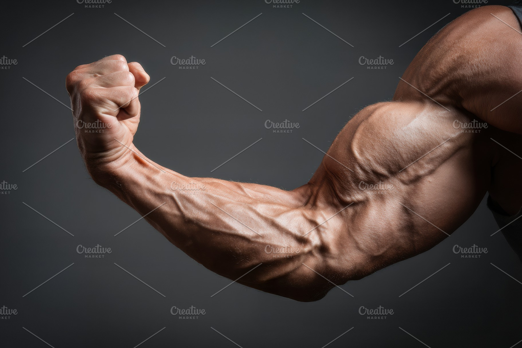 Arm Muscles Under Tension, a Person Photo by Virgo Studio