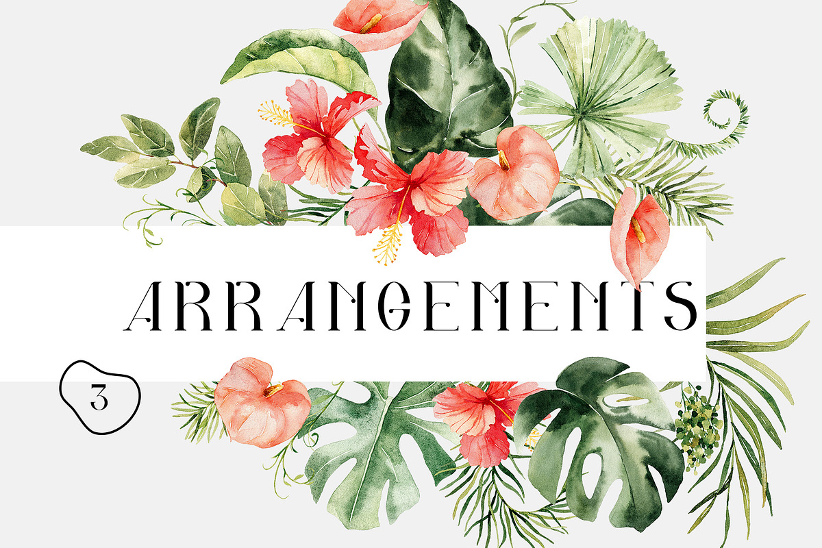 Tropical forest- watercolor greenery, a Decorative Illustration by Pamyatka Shop (Photo 10 of 13)