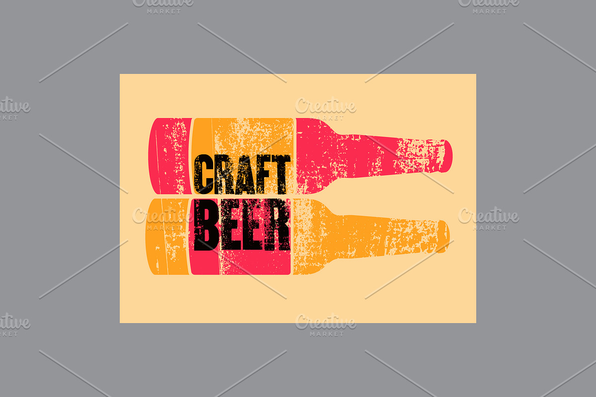 Beer Love Craft vector poster set., a Food Illustration by PoPaShop (Photo 6 of 7)