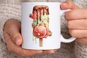 Whimsical Summer ice Cream Clipart, a Seasonal Illustration by Canvas Craft (Thumbnail 6 of 7)