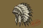 Vintage War Bonnet Illustration, an Object Illustration by lettett (Thumbnail 1 of 3)