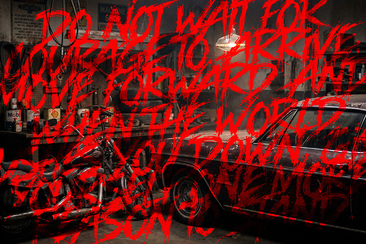 Huntwakes Midnight Slash Grunge font, a Handwritten Font by HypeWorksCo (Photo 13 of 15)