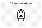 Kawaii Monster Character Icons, an Outline Icon by Designfour (Thumbnail 2 of 7)