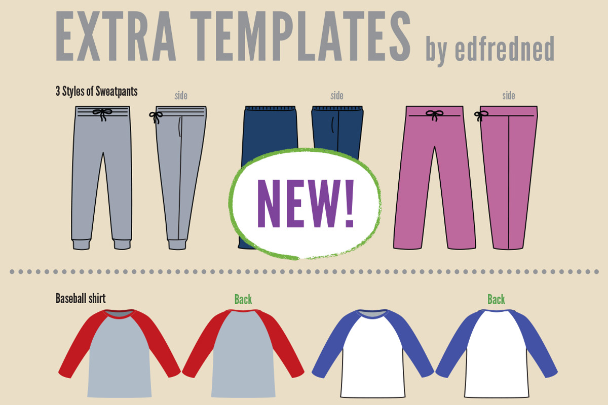 Vector Shirt Templates, a Print Template by edfredned (Photo 2 of 5)