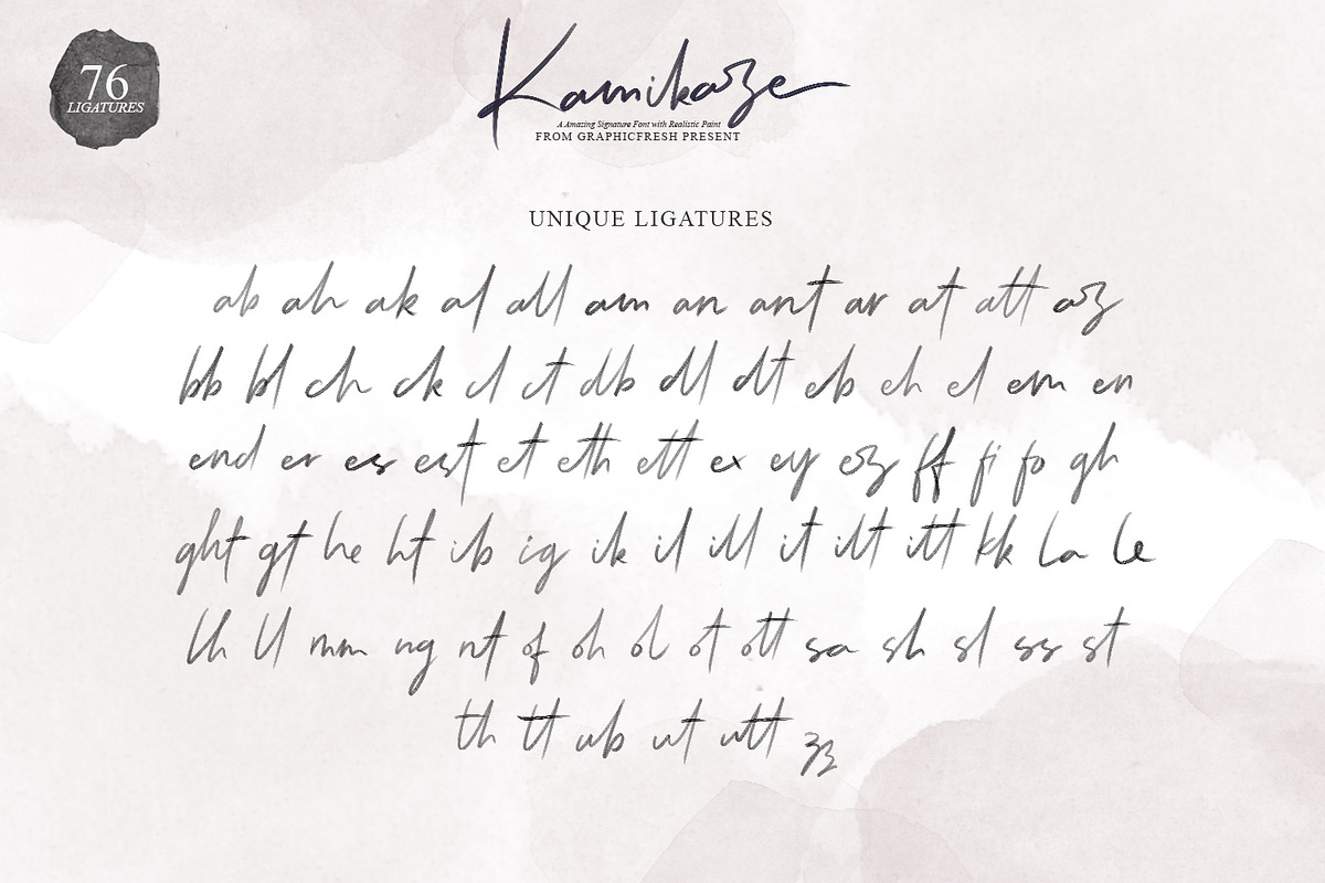 Kamikaze SVG Font preview 8
