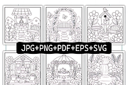 Secret Garden Days Coloring Book, a Decorative Illustration by Coco Bloom (Thumbnail 2 of 7)
