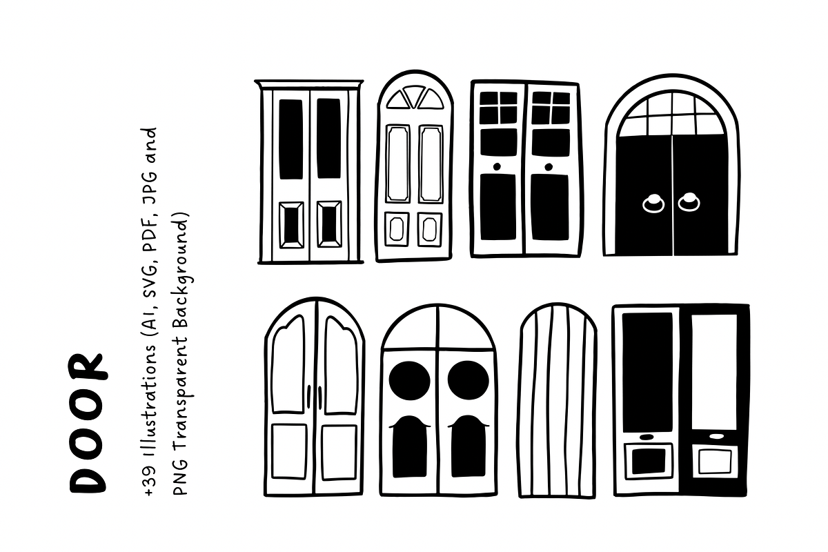 39+ Hand-Drawn Door Illustrations, an Object Illustration by The Journey Atelier (Photo 5 of 6)