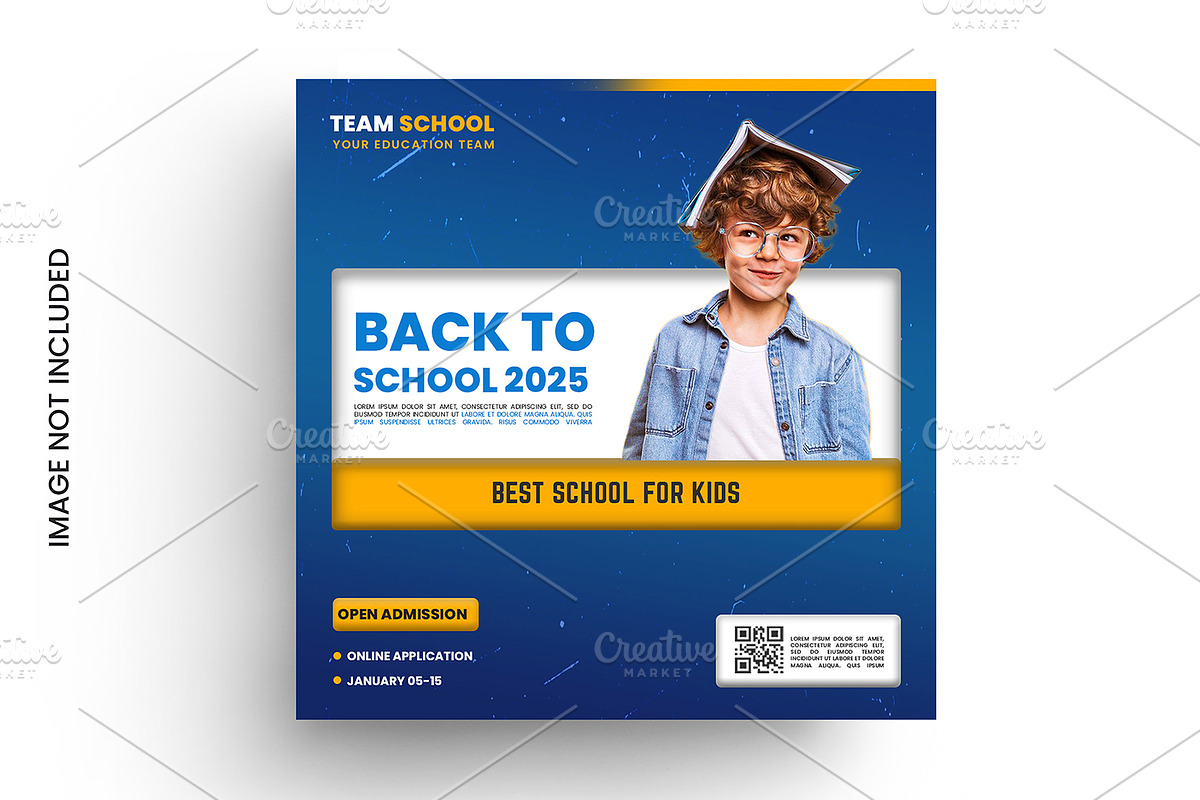 2025 Back to school instagram post, a Social Media Template by graphics city