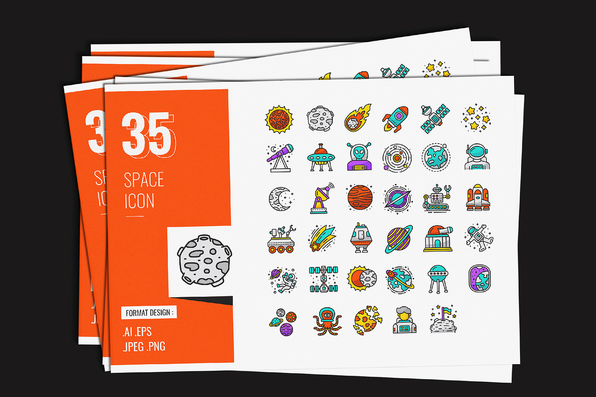 Space Icon Set, an Icon by shin_std