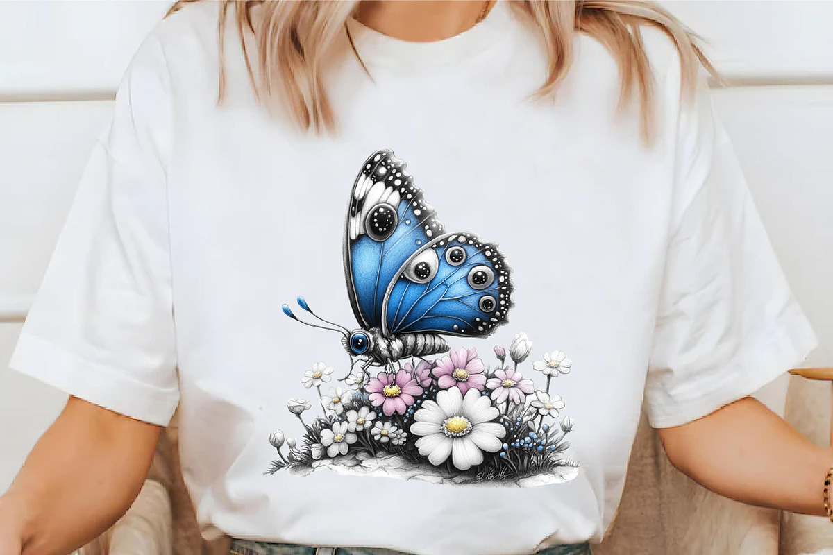 Whimsical Spring Butterfly Clipart, an Illustration by designcity5 (Photo 3 of 5)