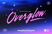 Overglow Font, a Script Font by Indieground Design Inc. (Thumbnail 1 of 9)