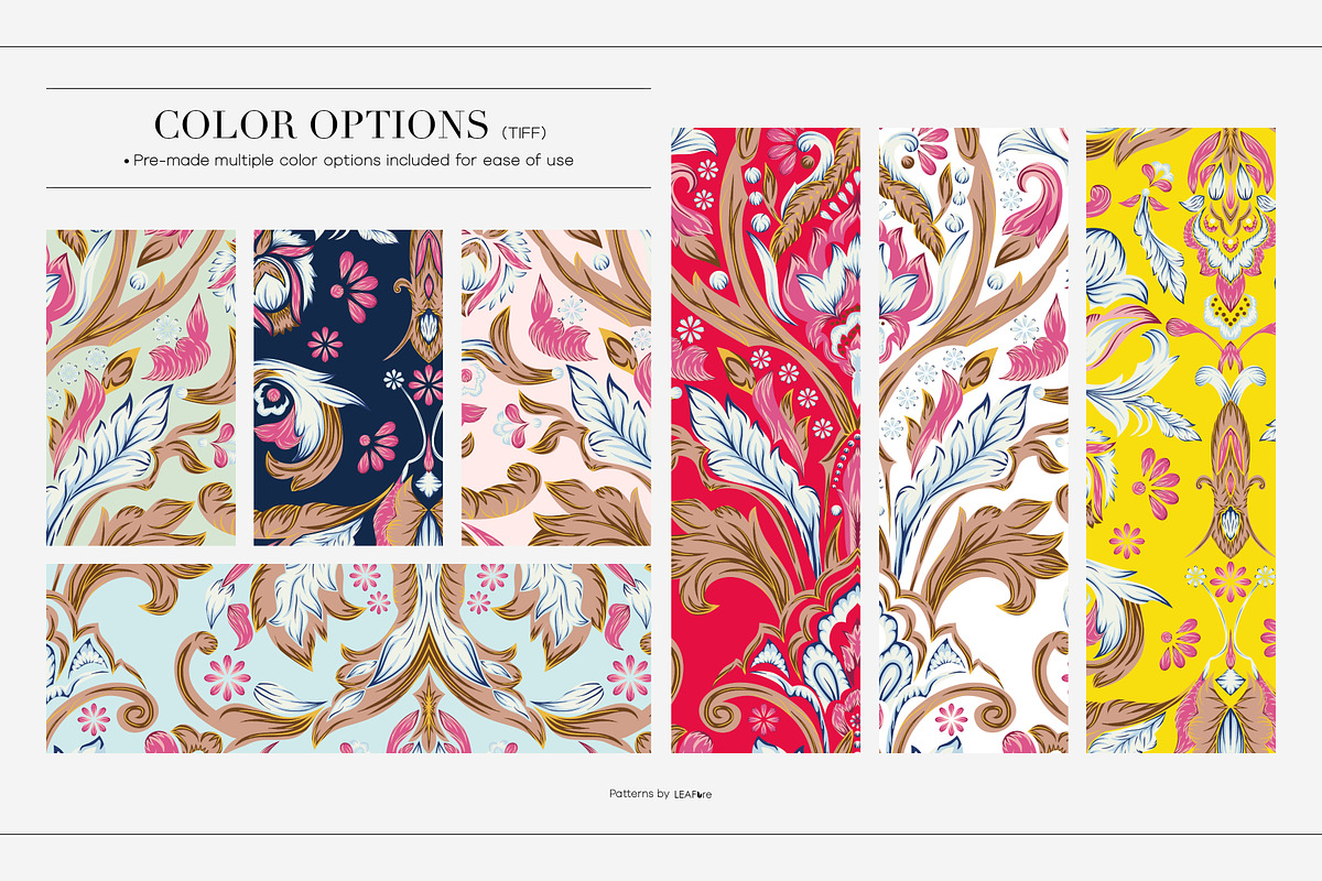 Blush Petaline Traditional Patterns, a Pattern Graphic by LEAFure (Photo 2 of 9)