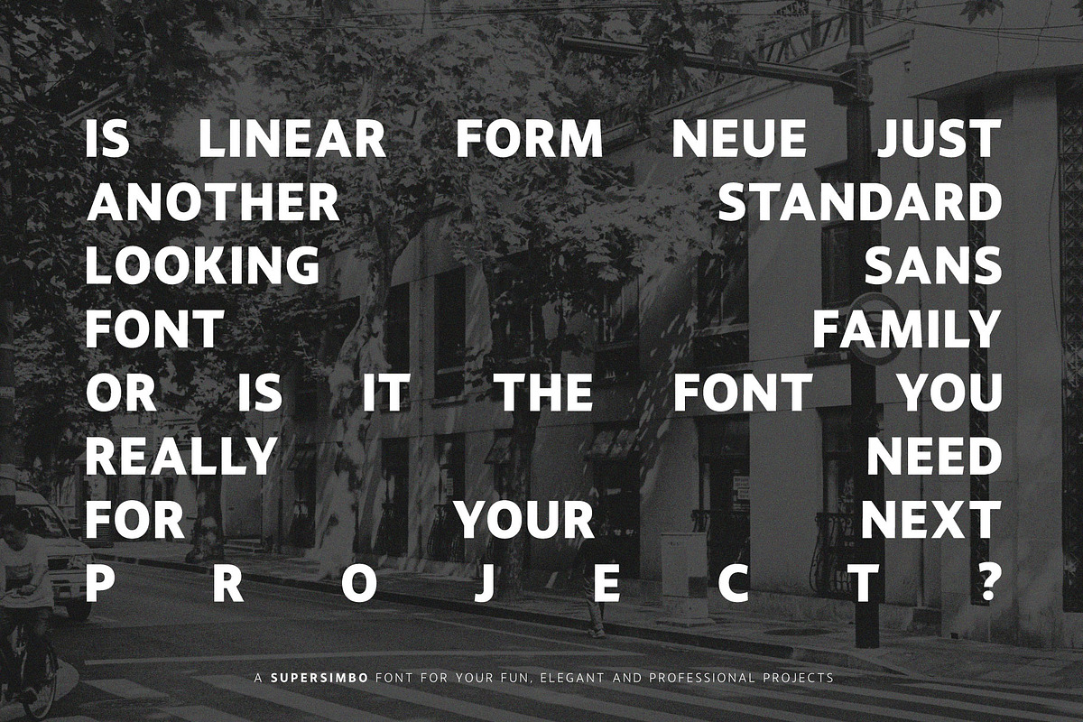 Linear Form Neue | A Sans Serif Font, a Sans Serif Font by Supersimbo © (Photo 5 of 11)