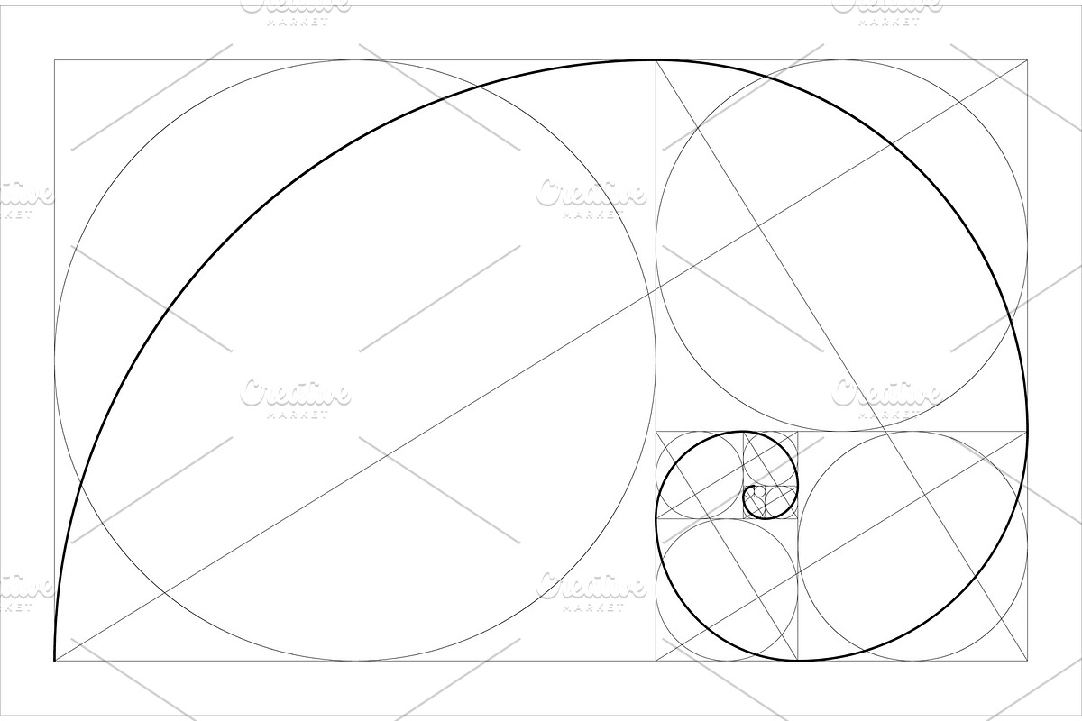 Golden ratio geometric concept, an Education Illustration by pytyczech