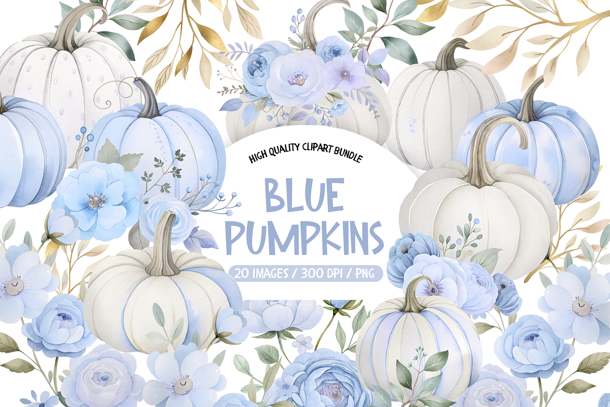 Pumpkin Bouquets PNG Bundle, an Illustration by TatiMockup (Photo 1 of 4)