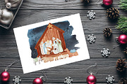 Watercolor Nativity Christmas, an Illustration by s.yanyeva (Thumbnail 4 of 5)