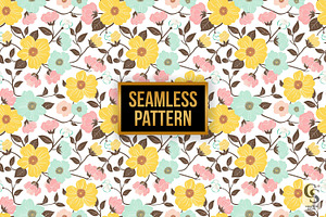 Spring Boho Flowers Digital Papers