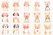 Valentine's Day Dogs Clipart PNG, an Animal Illustration by SugarCloudStudioArt (Thumbnail 5 of 10)