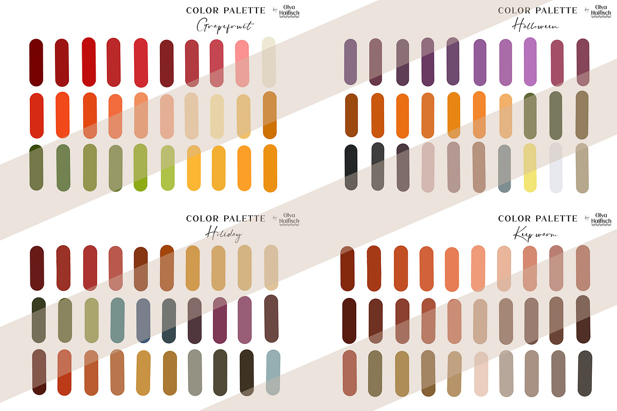 45 Procreate Color Palettes BUNDLE, a Palette Add-On by Olya Haifisch (Photo 8 of 12)