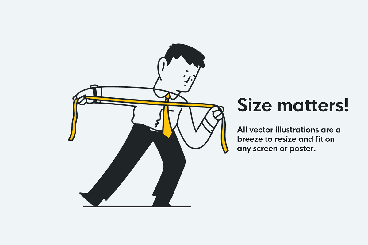 Business Sam - illustration pack, a Person Illustration by Ivan Mesaros (Photo 2 of 5)