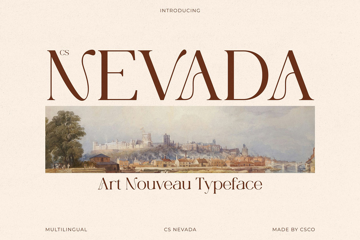 CS Nevada – Art Nouveau Font, a Serif Font by Craft Supply Co. (Photo 1 of 8)