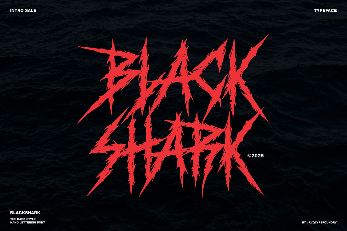 Blackshark typeface, a Blackletter Font by Rvq Type Foundry (Photo 1 of 5)