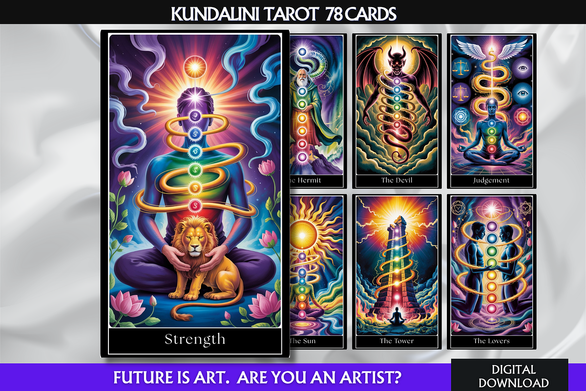 Kundalini Tarot Cards Deck, an Object Illustration by Mugio (Photo 1 of 6)