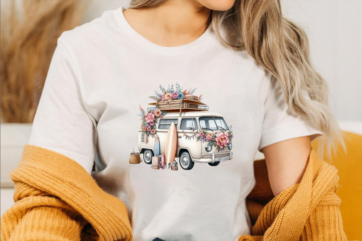 Boho Beach Sublimation Clipart Bundl, an Illustration by SVGArt (Photo 5 of 8)