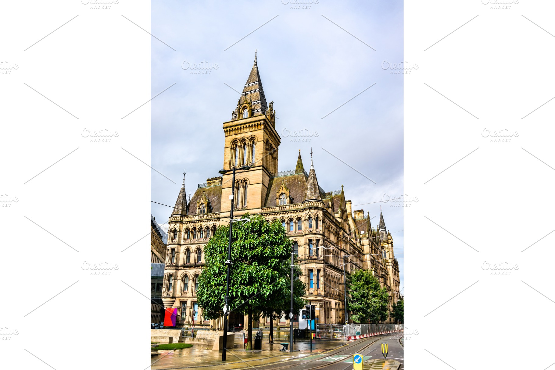 Manchester town hall in england featuring manchester, city, and town, an Architecture Photo by Leonid Andronov