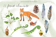 Watercolor: set of forest elements, a Graphic by WatercolorAnn (Thumbnail 8 of 13)