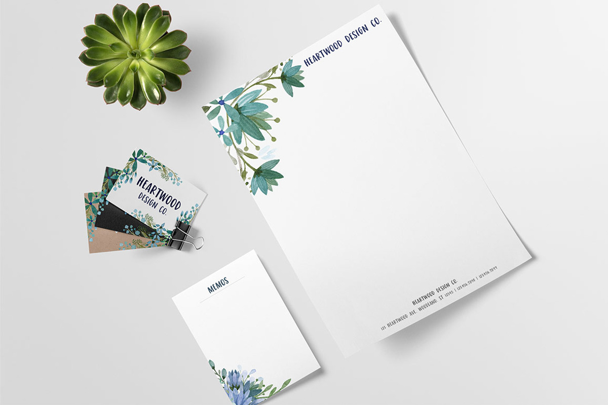Watercolor Leaves and Florals Kit, a Texture Illustration by Every Tuesday (Photo 6 of 8)