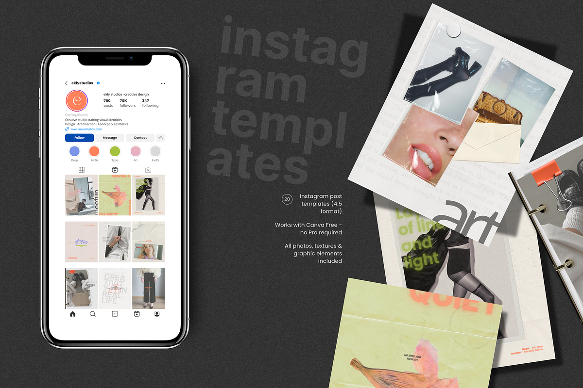 EKLY • Creative Social Media Kit, a Social Media Template by rainbojelia (Photo 2 of 10)