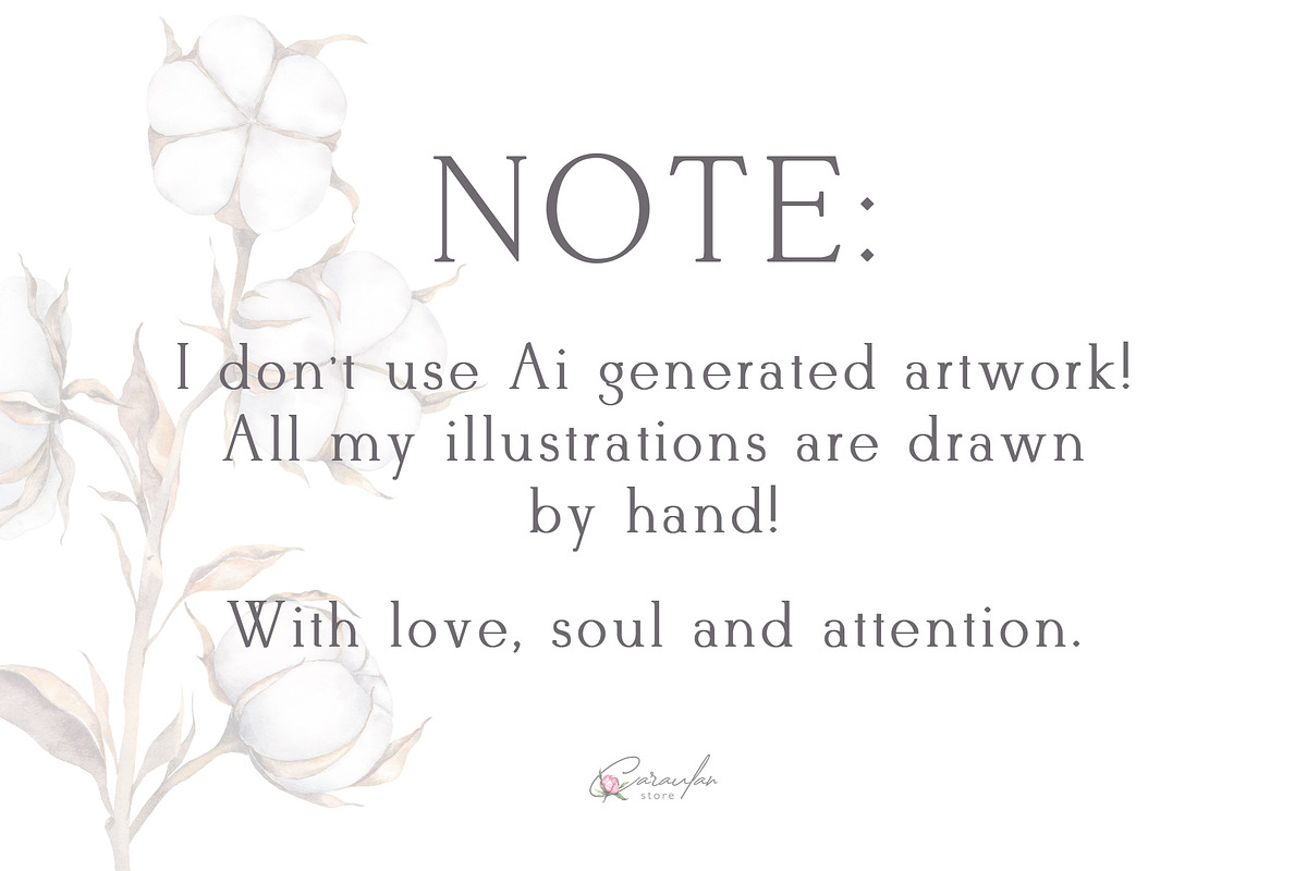 Cotton Watercolor Clipart, an Object Illustration by CaraulanStore (Photo 16 of 17)