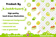 Cute kawaii matcha seamless, a Background Graphic by K.JackArtwork (Thumbnail 3 of 7)