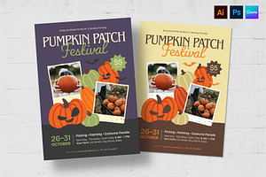 Halloween Pumpkin Patch Flyer, a Flyer Template by BrandPacks