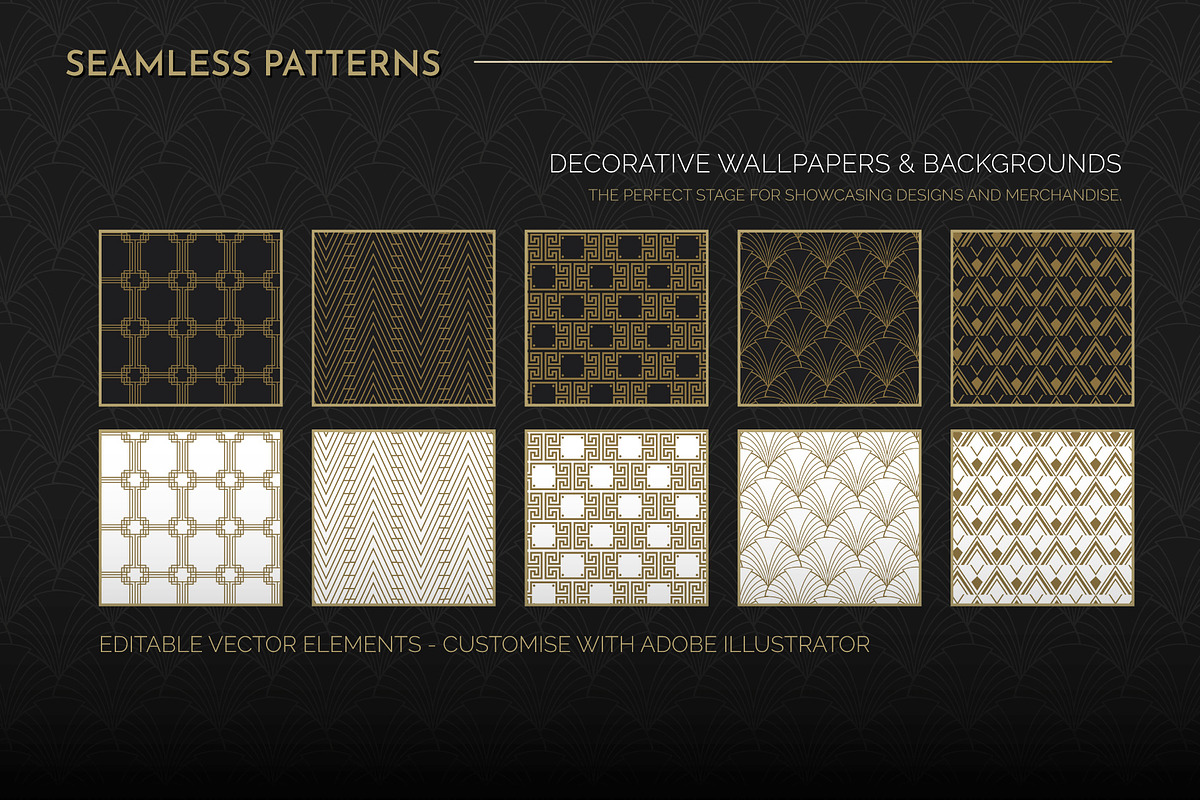 Art Deco Seamless Patterns Vol 1 preview 3
