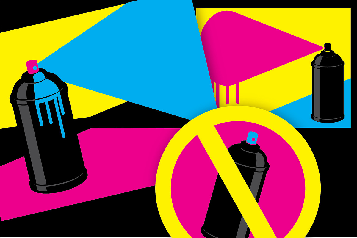 Graffiti Paint Can Set Background, an Education Illustration by Do2design (Photo 2 of 4)