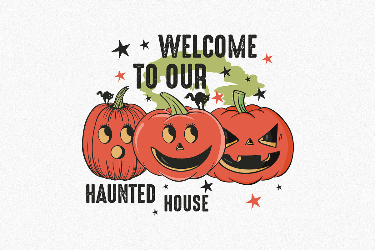 Vintage Halloween Sublimation Bundle, a Work Illustration by CreationArt (Photo 8 of 12)