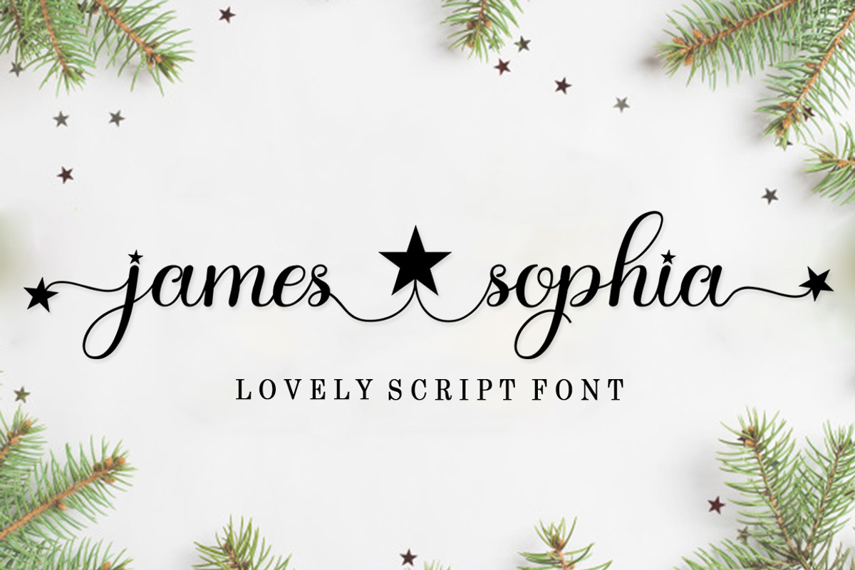 James Sophia | Lovely Font, a Script Font by Bosstype Studio (Photo 1 of 10)