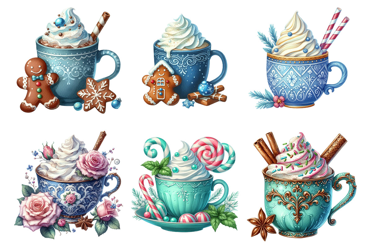 Christmas Winter Hot Cocoa PNG, an Illustration by SinaCreation (Photo 3 of 7)