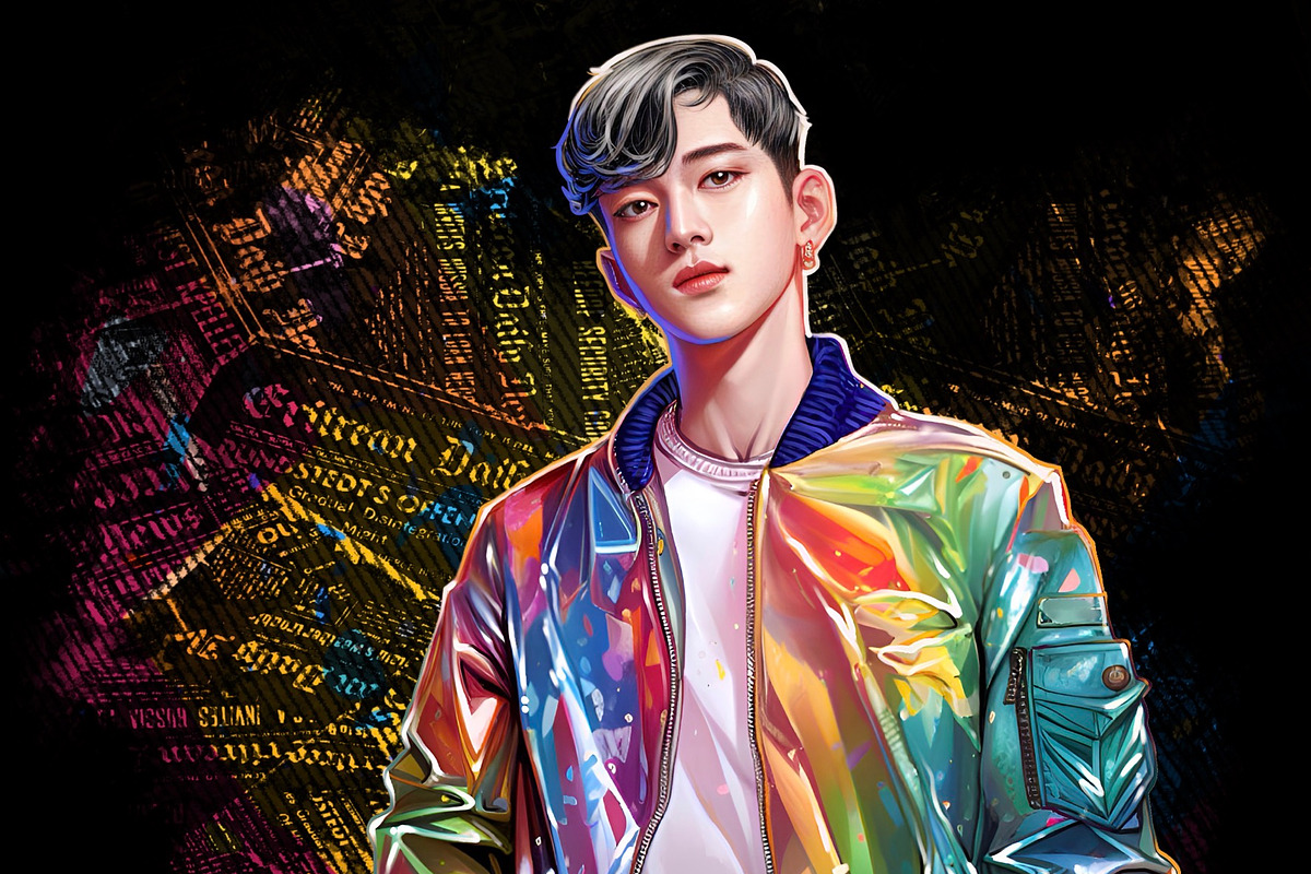 Color K-Pop Asian Male Clip Art PNG, a Person Illustration by Claymore Sublimation (Photo 6 of 6)