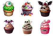 Spooky Sweet Halloween Cupcakes PNG, an Illustration by SinaCreation (Thumbnail 4 of 7)