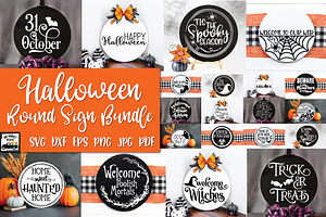 Halloween Door Signs SVG Bundle