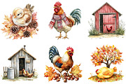 Autumn Chicken Coop Clipart, an Illustration by DreamArtGraphic (Thumbnail 4 of 4)