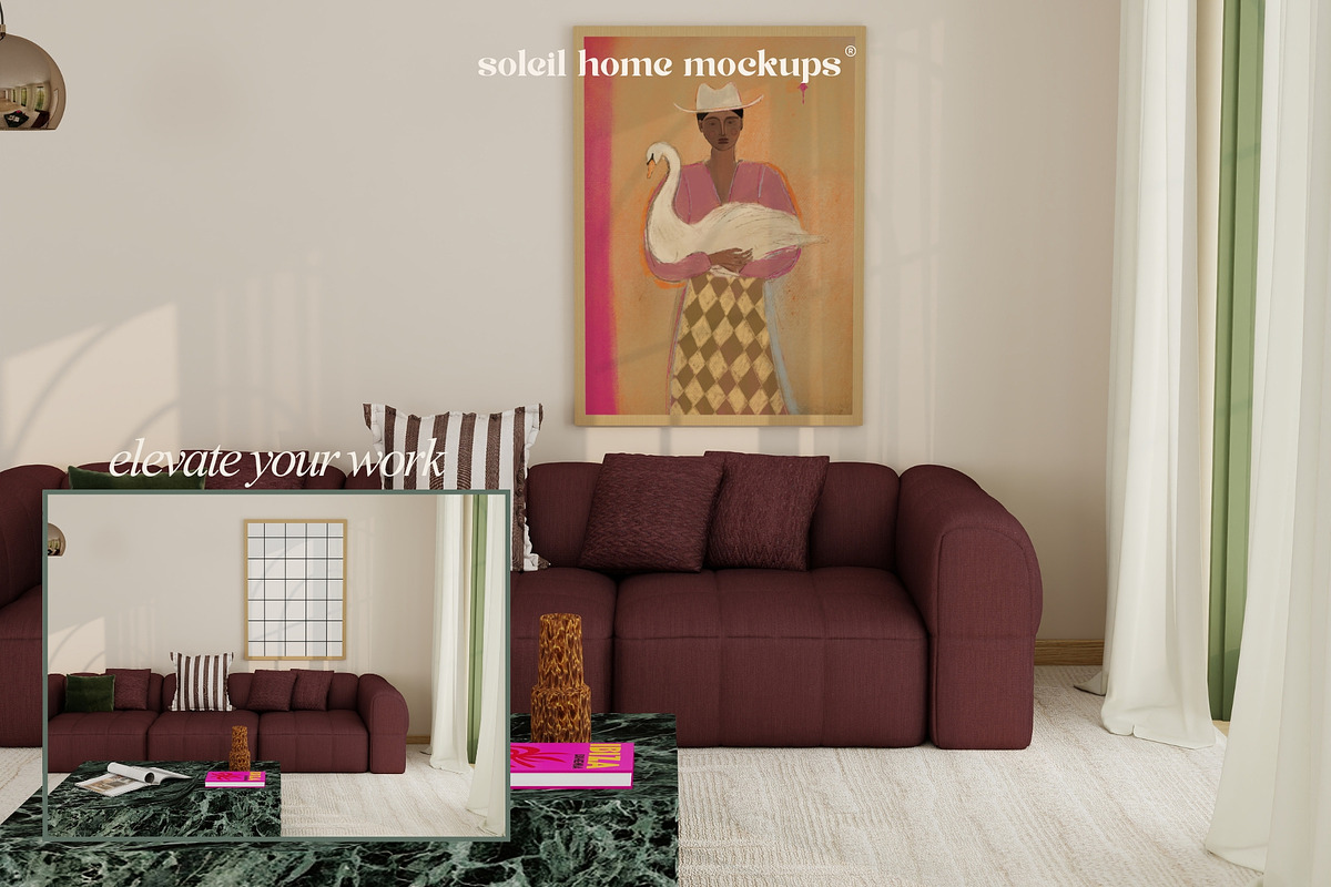 ODYSSEA | Vintage Frame Mockup SET, a Household Mockup by SoleilHomeMockups (Photo 5 of 11)