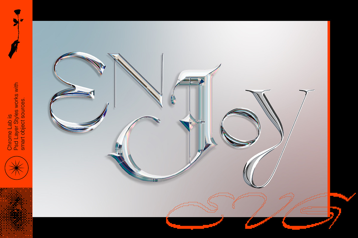 Chrome text-effect, a Layer Style Add-On by Evlogiev Studio (Photo 7 of 7)
