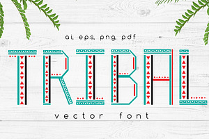 TRIBAL Vector Font