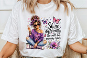 Shine Differently Purple Boho Girl, a Seasonal Illustration by Canvas Craft (Thumbnail 3 of 6)