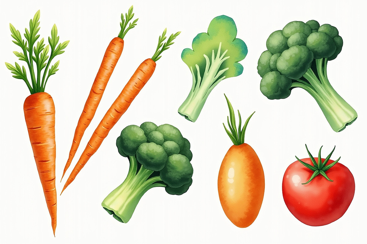 Watercolor Vegetable Clipart Bundle, a Graphic by Creativeshirt (Photo 7 of 14)