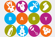 Baby icons vector set, an Illustration by zoya (Thumbnail 1 of 3)